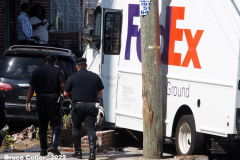 June 8,2022  NEW YORK  -  FedEx driver  involved in a vehicle accident. The female driver was thrown from the truck. While the truck was moving it ran over her. The car that caused the accident the driver and passenger were taken to the hospital in serious condition the FedEx driver was taken to the hospital in Critical condition.