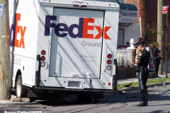 June 8,2022  NEW YORK  -  FedEx driver  involved in a vehicle accident. The female driver was thrown from the truck. While the truck was moving it ran over her. The car that caused the accident the driver and passenger were taken to the hospital in serious condition the FedEx driver was taken to the hospital in Critical condition.