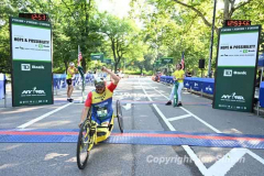 June 26, 2022: The 2022 Achilles Hope and Possibility 4 mile run, 1 mile walk and Stage 1 RNYRR dashes are held in Central Park in New York City.
