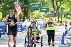 June 26, 2022: The 2022 Achilles Hope and Possibility 4 mile run, 1 mile walk and Stage 1 RNYRR dashes are held in Central Park in New York City.