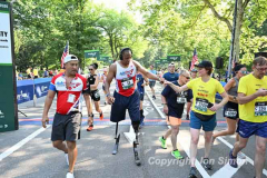 June 26, 2022: The 2022 Achilles Hope and Possibility 4 mile run, 1 mile walk and Stage 1 RNYRR dashes are held in Central Park in New York City.