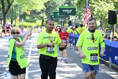 June 26, 2022: The 2022 Achilles Hope and Possibility 4 mile run, 1 mile walk and Stage 1 RNYRR dashes are held in Central Park in New York City.