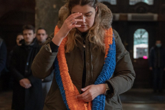 A church service is held in Lviv, Ukraine, today to honor the fallen. A eulogy was given for Ukrainian soldier Paul Kostuc, nine days after his death