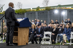 Mayor Eric Adams and Governor Kathy Hochul along with members of the Hudson River Park Trust cut the ribbon for the grand opening of a public rooftop park on top of Pier 57 in Manhattan, 4/18/22.