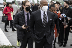Mayor Eric Adams and Governor Kathy Hochul along with members of the Hudson River Park Trust cut the ribbon for the grand opening of a public rooftop park on top of Pier 57 in Manhattan, 4/18/22.