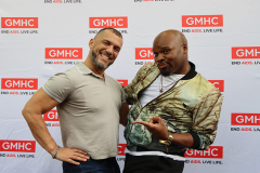 Dennis Stowe and Michael James Scott at the red carpe.