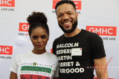 Krystal Joy Brown and Jason Veasey at the red carpet.
