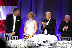 The 76th Alfred E Smith Dinner
Javits Center Expansion
429 11th Avenue
New York, NY
Thursday, October 21, 2021
For Credit:  Mary DiBiase Blaich

The Honorable Condoleezza Rice, 66th Secretary of State of the United States, was this year’s Keynote Speaker for the 76th Annual Alfred E. Smith Memorial Foundation Dinner,  The dinner was held on Thursday, October 21, 2021 at the Javits Center Expansion located at 429 11th Ave, New York, NY 10001 at 7:00PM.
Secretary Rice shared the dais with Timothy Cardinal Dolan, Archbishop of New York. This year’s  “Happy Warrior” award recipient was Mr. Frank Bennack, Jr who received his award from Mary Callahan Erdos, Vice-Chair of the Alfred E Smith Foundation. The evening also featured a prerecorded video by President George W. Bush, a former Keynote Speaker who wore a T-shirt with a tuxedo print on the front.