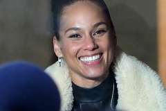 NEW YORK, NEW YORK - DECEMBER 14: Alicia Keys thru the window on NBC's "Today" on December 14, 2021 in New York City. (Photo by Debra L Rothenberg)