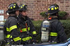 April 4, 2022  New York,  All-Hands Fire in apartment building in Sheepshead Bay Brooklyn neighborhood. approximately 50 firefighters and 2 Ambulances arrived to flames shooting out  of the windows.