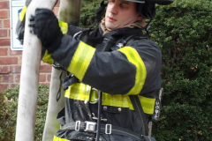 April 4, 2022  New York,  All-Hands Fire in apartment building in Sheepshead Bay Brooklyn neighborhood. approximately 50 firefighters and 2 Ambulances arrived to flames shooting out  of the windows.