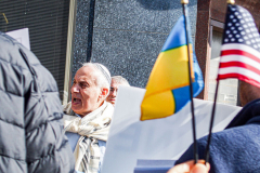 An “ad-hoc” committee of Rabbis for Peace in Ukraine organized a peaceful rally in front of the United States Mission to the UN. In order to “raise a voice of moral conscience.” During the Fast of Esther on the eve of Purim. Rabbi  Avi Weiss of The Bayit and other Rabbinical community figures spoke to the public on the need for peace and understanding and necessity to end the war. 
In conclusion of the rally was a peaceful civil disobedience.  
Manhattan, NYC. Wednesday, March 16, 2022. (C) Bianca Otero