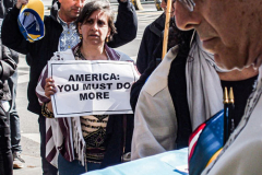 An “ad-hoc” committee of Rabbis for Peace in Ukraine organized a peaceful rally in front of the United States Mission to the UN. In order to “raise a voice of moral conscience.” During the Fast of Esther on the eve of Purim. Rabbi  Avi Weiss of The Bayit and other Rabbinical community figures spoke to the public on the need for peace and understanding and necessity to end the war. 
In conclusion of the rally was a peaceful civil disobedience.  
Manhattan, NYC. Wednesday, March 16, 2022. (C) Bianca Otero