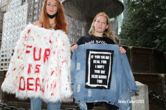 New York,   Anti Fur protest in Manhattan. Protestors marched through the streets of Manhattan and targeted high end clothes stores that sell Fur products.