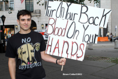 New York,   Anti Fur protest in Manhattan. Protestors marched through the streets of Manhattan and targeted high end clothes stores that sell Fur products.