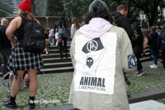 New York,   Anti Fur protest in Manhattan. Protestors marched through the streets of Manhattan and targeted high end clothes stores that sell Fur products.