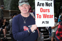 New York,   Anti Fur protest in Manhattan. Protestors marched through the streets of Manhattan and targeted high end clothes stores that sell Fur products.