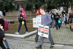 New York,   Anti Fur protest in Manhattan. Protestors marched through the streets of Manhattan and targeted high end clothes stores that sell Fur products.