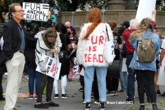 New York,   Anti Fur protest in Manhattan. Protestors marched through the streets of Manhattan and targeted high end clothes stores that sell Fur products.