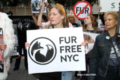 New York,   Anti Fur protest in Manhattan. Protestors marched through the streets of Manhattan and targeted high end clothes stores that sell Fur products.