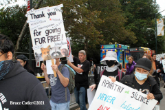 New York,   Anti Fur protest in Manhattan. Protestors marched through the streets of Manhattan and targeted high end clothes stores that sell Fur products.