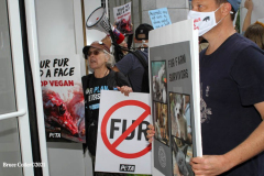 New York,   Anti Fur protest in Manhattan. Protestors marched through the streets of Manhattan and targeted high end clothes stores that sell Fur products.