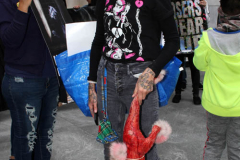 New York,   Anti Fur protest in Manhattan. Protestors marched through the streets of Manhattan and targeted high end clothes stores that sell Fur products.