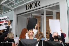 New York,   Anti Fur protest in Manhattan. Protestors marched through the streets of Manhattan and targeted high end clothes stores that sell Fur products.
