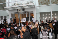 New York,   Anti Fur protest in Manhattan. Protestors marched through the streets of Manhattan and targeted high end clothes stores that sell Fur products.