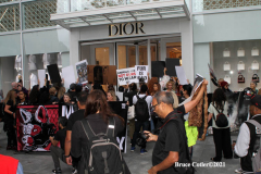 New York,   Anti Fur protest in Manhattan. Protestors marched through the streets of Manhattan and targeted high end clothes stores that sell Fur products.