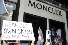 New York,   Anti Fur protest in Manhattan. Protestors marched through the streets of Manhattan and targeted high end clothes stores that sell Fur products.