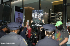New York,   Anti Fur protest in Manhattan. Protestors marched through the streets of Manhattan and targeted high end clothes stores that sell Fur products.