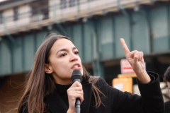 Rep. Ocasio-Cortez rallies with volunteers, Assembly member Reyes, and Assembly member Fernandez on Sunday, March 27
Parkchester, The Bronx

(C) Steve Sands / New York Newswire