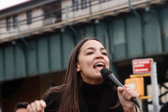 Rep. Ocasio-Cortez rallies with volunteers, Assembly member Reyes, and Assembly member Fernandez on Sunday, March 27
Parkchester, The Bronx

(C) Steve Sands / New York Newswire