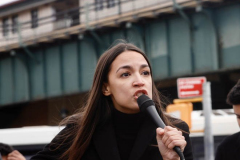 Rep. Ocasio-Cortez rallies with volunteers, Assembly member Reyes, and Assembly member Fernandez on Sunday, March 27
Parkchester, The Bronx

(C) Steve Sands / New York Newswire