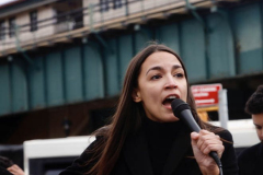 Rep. Ocasio-Cortez rallies with volunteers, Assembly member Reyes, and Assembly member Fernandez on Sunday, March 27
Parkchester, The Bronx

(C) Steve Sands / New York Newswire
