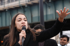 Rep. Ocasio-Cortez rallies with volunteers, Assembly member Reyes, and Assembly member Fernandez on Sunday, March 27
Parkchester, The Bronx

(C) Steve Sands / New York Newswire