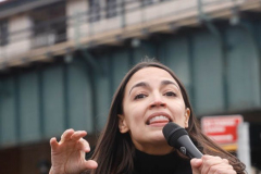 Rep. Ocasio-Cortez rallies with volunteers, Assembly member Reyes, and Assembly member Fernandez on Sunday, March 27
Parkchester, The Bronx

(C) Steve Sands / New York Newswire