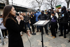 Rep. Ocasio-Cortez rallies with volunteers, Assembly member Reyes, and Assembly member Fernandez on Sunday, March 27
Parkchester, The Bronx

(C) Steve Sands / New York Newswire