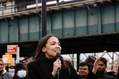 Rep. Ocasio-Cortez rallies with volunteers, Assembly member Reyes, and Assembly member Fernandez on Sunday, March 27
Parkchester, The Bronx

(C) Steve Sands / New York Newswire