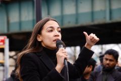 Rep. Ocasio-Cortez rallies with volunteers, Assembly member Reyes, and Assembly member Fernandez on Sunday, March 27
Parkchester, The Bronx

(C) Steve Sands / New York Newswire