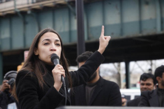 Rep. Ocasio-Cortez rallies with volunteers, Assembly member Reyes, and Assembly member Fernandez on Sunday, March 27
Parkchester, The Bronx

(C) Steve Sands / New York Newswire