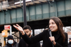 Rep. Ocasio-Cortez rallies with volunteers, Assembly member Reyes, and Assembly member Fernandez on Sunday, March 27
Parkchester, The Bronx

(C) Steve Sands / New York Newswire
