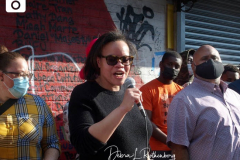 After former Minneapolis, Minnesota Police Officer Derek Chauvin was found guilty on all 3 charges in the death of George Floyd, a group of Black Lives Matters and members of the Justice For George group held a Community Peace Walk in the Harlem section of New York City.