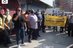 After former Minneapolis, Minnesota Police Officer Derek Chauvin was found guilty on all 3 charges in the death of George Floyd, a group of Black Lives Matters and members of the Justice For George group held a Community Peace Walk in the Harlem section of New York City.