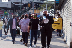 After former Minneapolis, Minnesota Police Officer Derek Chauvin was found guilty on all 3 charges in the death of George Floyd, a group of Black Lives Matters and members of the Justice For George group held a Community Peace Walk and walked down 125th Street in Harlem.