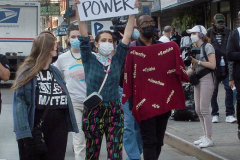 After former Minneapolis, Minnesota Police Officer Derek Chauvin was found guilty on all 3 charges in the death of George Floyd, a group of Black Lives Matters and members of the Justice For George group held a Community Peace Walk and walked down 125th Street in Harlem.