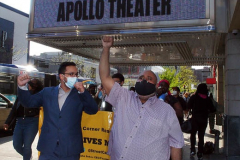 After former Minneapolis, Minnesota Police Officer Derek Chauvin was found guilty on all 3 charges in the death of George Floyd, a group of Black Lives Matters and members of the Justice For George group held a Community Peace Walk and walked by the famous Apollo Theater on 125th Street in Harlem.