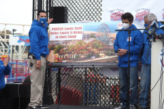 Mayor Bill de Blasio speaks at the reopening of the Coney Island amusement area in New York.
Photo By Diane Cohen