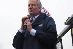 Mayor Bill de Blasio speaks at the reopening of the Coney Island amusement area in New York.
Photo By Diane Cohen